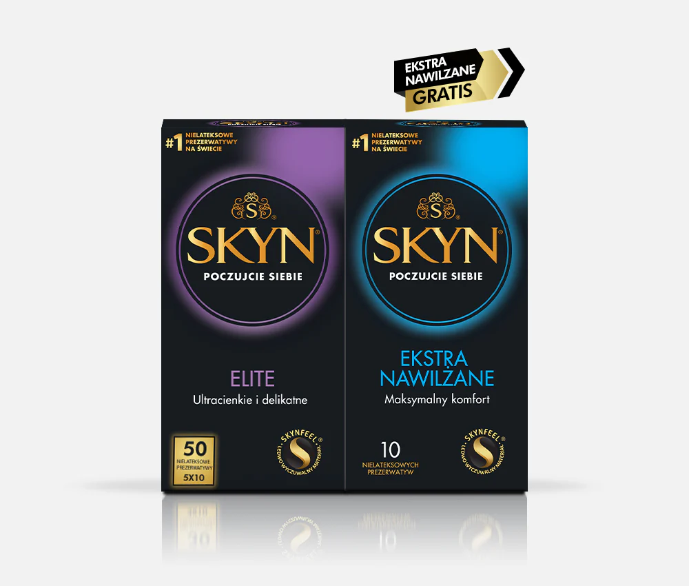 Zestaw 50 szt. SKYN® Elite + 10szt. SKYN® Ekstra Nawilżane GRATIS
